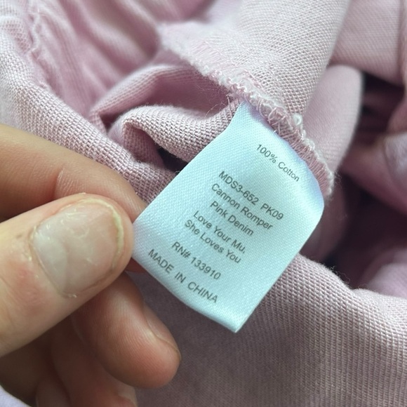 Show Me Your Mumu Cannon Romper in Pink Denim Shorts Chic Size XS - Picture 7 of 8